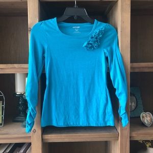 Cute Crew Detail Neck Top -U9